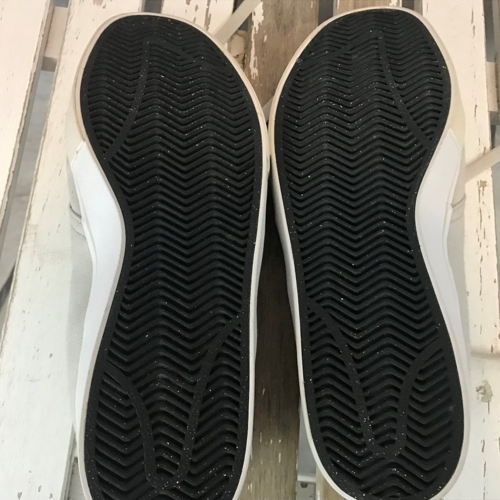 Nike White Black Canvas Sneaker Mens Lace Tie Shoe - Picture 5 of 6